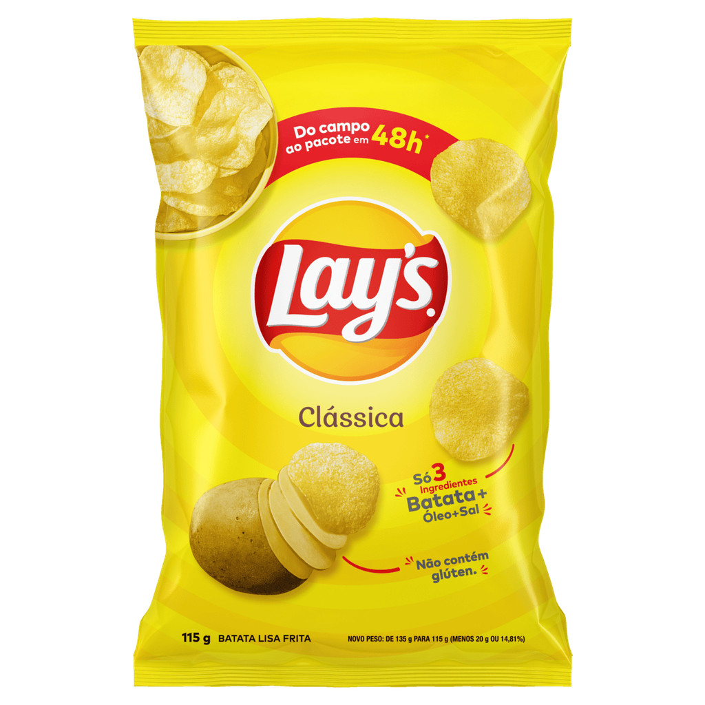 Lays Batata Frita Lisa Clássica 115g