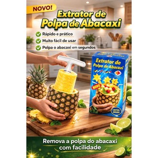 Descascador Cortador E Extrator De Abacaxi Manual Em Espiral Fatiador Aço