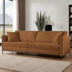 Sofá Fixo Ravi 3 Lugares Luxo 1,90m Castellar Móbile