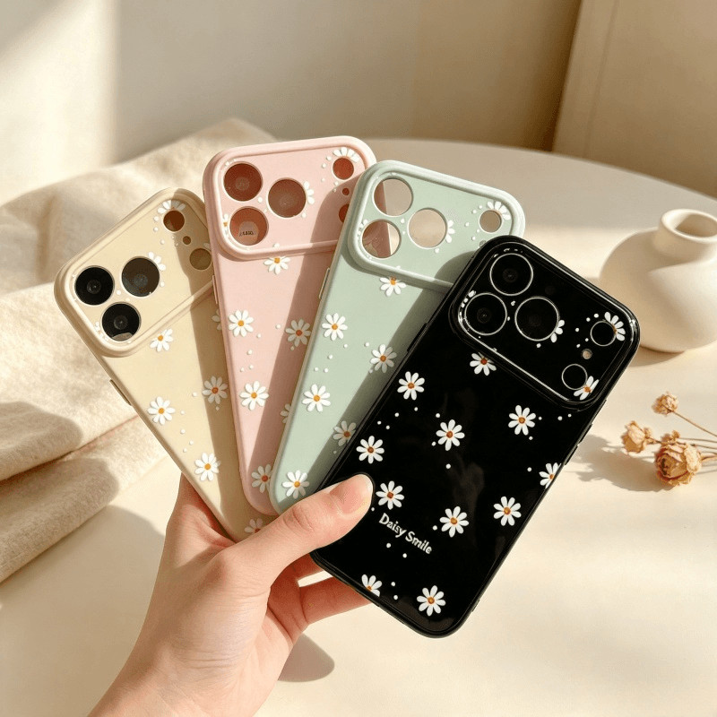 INS Cute Smile Daisy Capa Para Samsung Galaxy A27 A57 A07 A17 A56 A36 A16 A06 A55 A15 A05 A05S A54 A14 A04 E A13 A12 A03