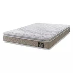Colchão Casal Espuma D33 Millenium 138x188x19cm Bege/ Branco c/ pillow top