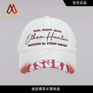 [Site oficial genuíno] Chapéu de beisebol bordado com letras retrô mongol, masculino, feminino, primavera verão, aba cur