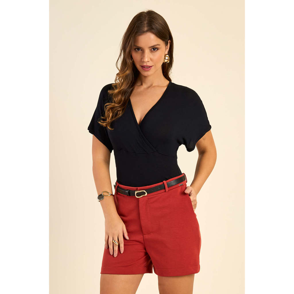 Shorts Feminino Com Bolsos Marialícia