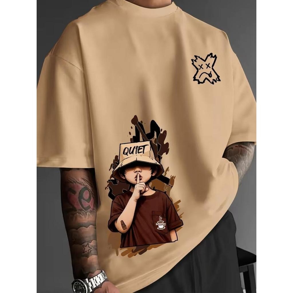 Camiseta Algodão Premium Streetwear Casual Confortável 100% Algodão Oversized Estilosa
