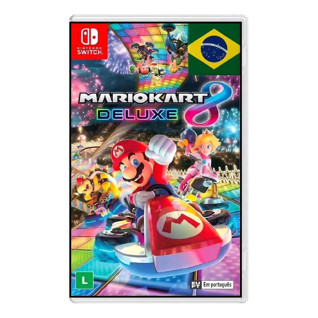 Mario Kart 8 Deluxe Jogo Mídia Física Para Nintendo Switch