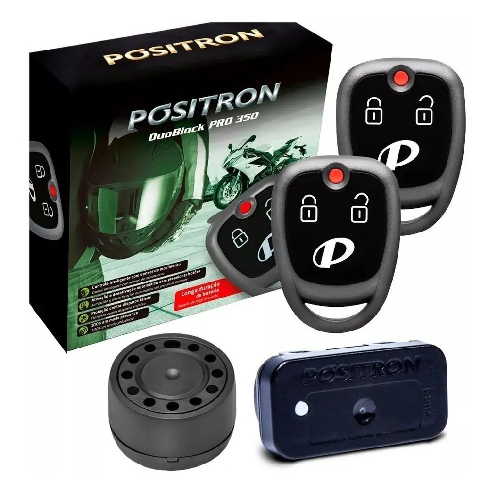 Alarme Moto Positron Pro 350 Duoblock G8 Universal Bloqueia Corta Combustivel E Ignição Com Presença Universal Todas
