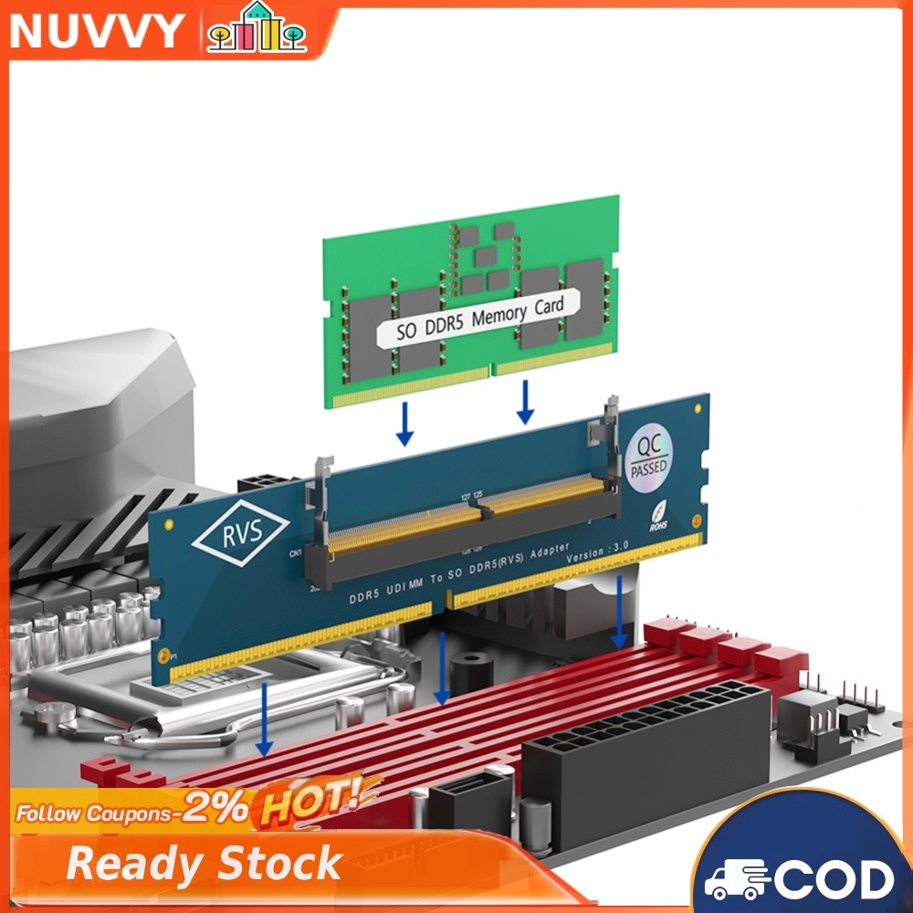 Laptop SO DDR5 RAM Para Desktop DDR5 U-DIMM Adaptador Portátil PC Cartão DDR5 Memória