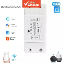 Compatível com o aplicativo Tuya Smart Life, é um interruptor universal temporizador sem fio, com controle remoto,