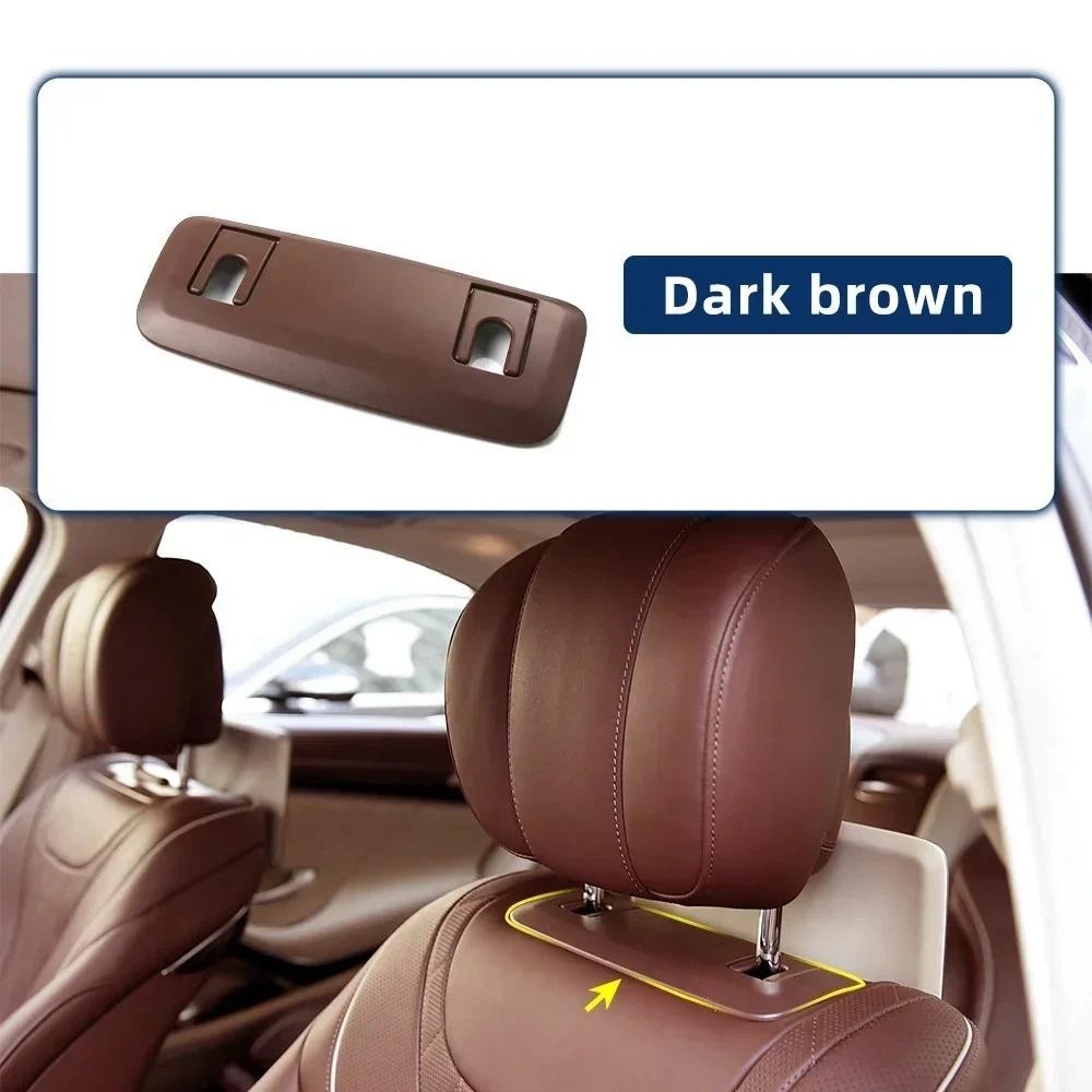 Para Mercedes Benz S-Class W222 2014-2020 Frente Esquerda Direita Assento Encosto De Cabeça Braçadeira Capa De Carro