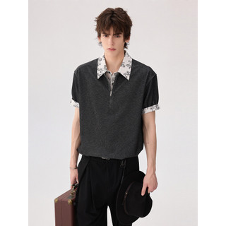 CHICERRO Sicilian Roupas Masculinas 2026 Verão Novo Estilo Floral Cor Combinando Camisa de Manga Média de Duas Cores Men