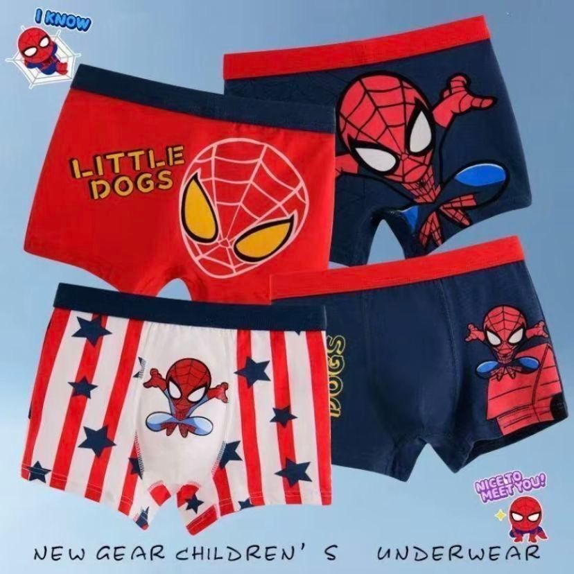 Novo estilo listrado dos desenhos animados meninos roupa interior respirável confortável médio grande crianças Boxer jar