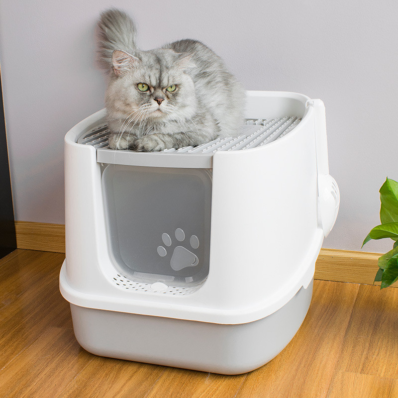 Caixa de areia para gatos de entrada superior fechada caixa de areia para gatos desodorante totalmente fechado Super gra