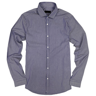 Camisa masculina europeia slim-fit de algodão puro primavera verão camisa de manga comprida slim fit Casual leve camisa 