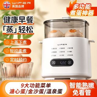 Panela elétrica inteligente para ovos, máquina de café da manhã, camada dupla, multifuncional, doméstica, Mini fogão de 