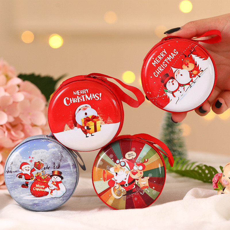 Decorações de Natal, presentes para crianças do jardim de infância, enfeites para árvore de Natal, porta-moedas de ferro