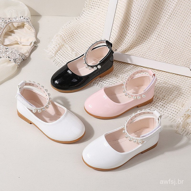 2026 Novos Sapatos De Couro Das Crianças Estilo Lolita Meninas Moda Planos Brilhante Plutônio Primavera Outono Princesa