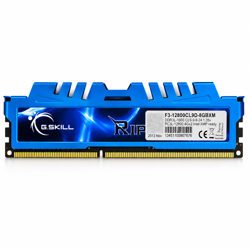 MEMÓRIA RAM G.SKILL RIPJAWS X 8GB (2X4GB) DDR3 1600MHZ CL9 PARA PC DESKTOP