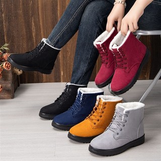 2025 inverno novo estilo sapatos de algodão forro de lã feminino engrossado quente de alta qualidade Martin botas de sol