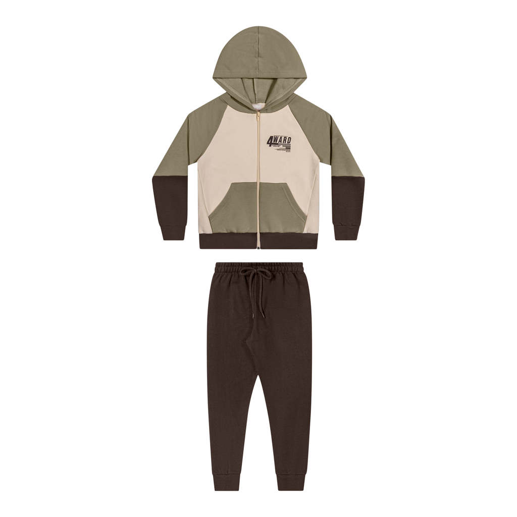Conjunto Longo Infantil Menino Com Recortes Elian Verde
