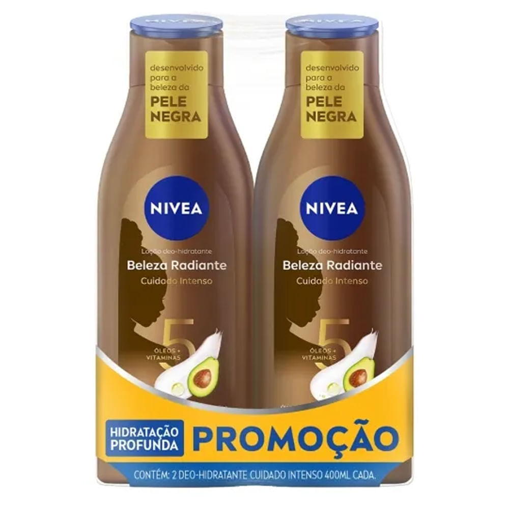 Loção Hidratante Nívea Beleza Radiante 400ml Com 2 Unidades