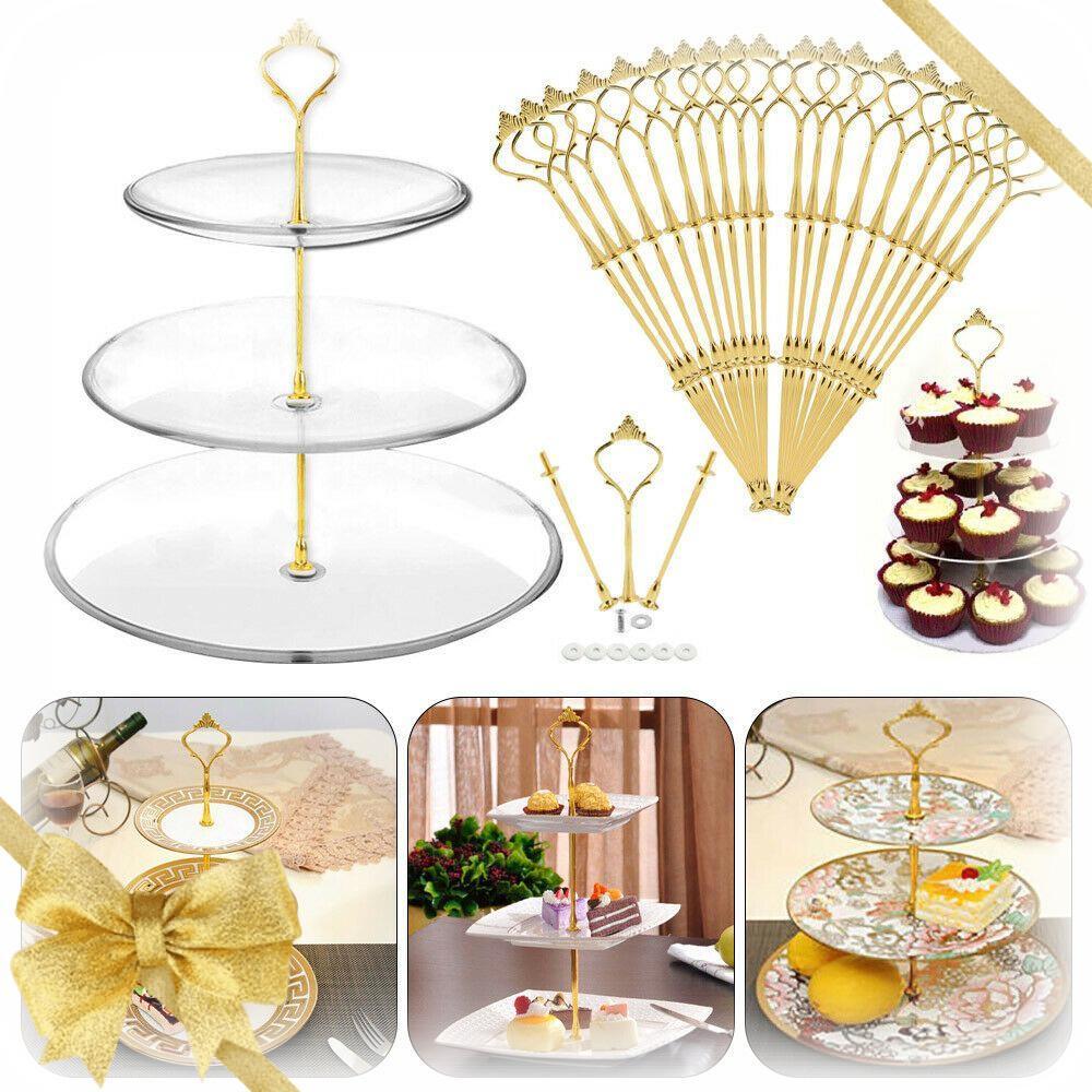 Suporte Para Bolos De 3 Níveis Cupcake De Metal Casamento