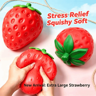 Squishy Morango Gigantes Bola De Estresse,Fidget Toy Soft Squeeze Anti-Ansiedade Alívio Do Brinquedo Sensorial