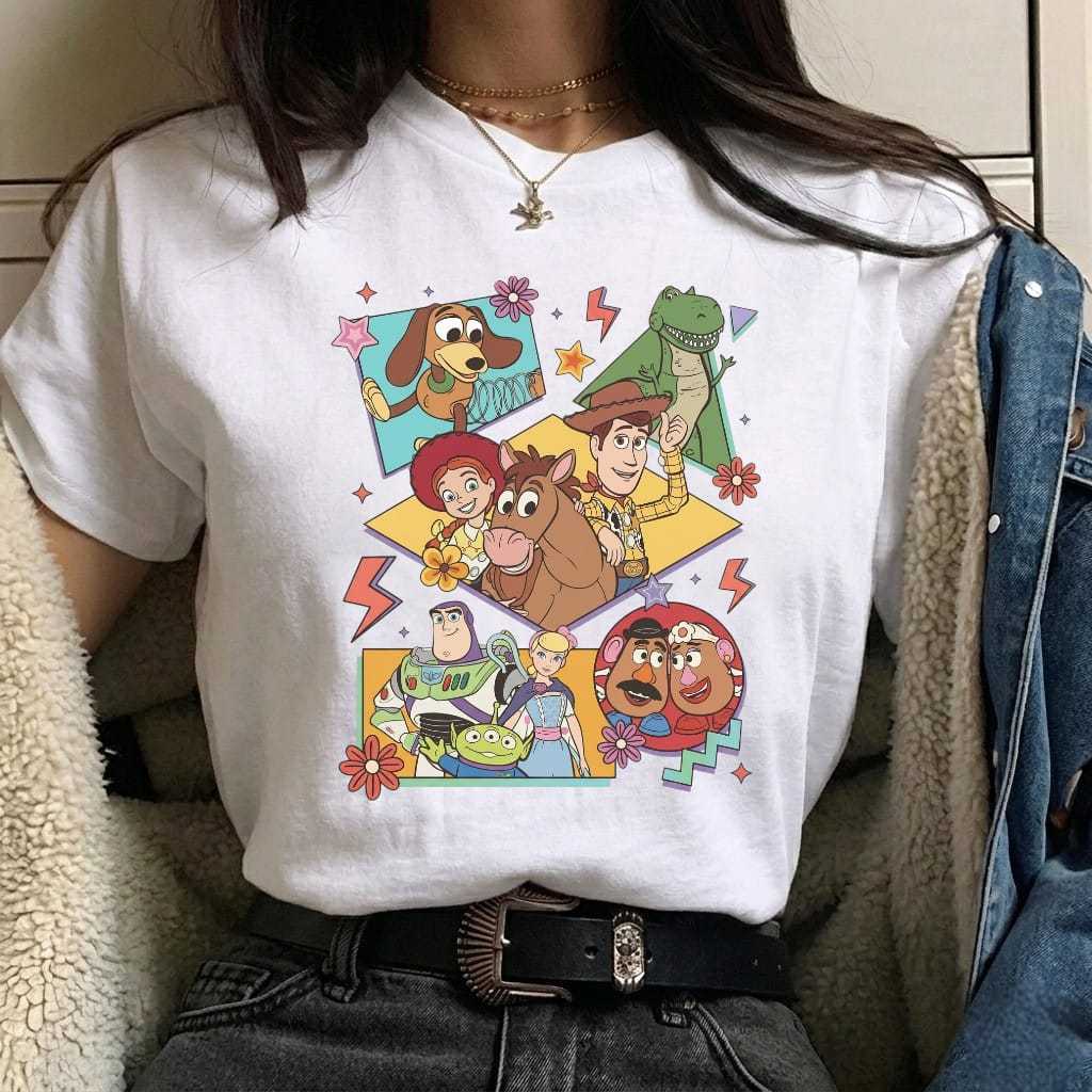 Camiseta Toy Story Woody Rex Unissex 100% Algodão Personagens Desenho Animado Estampada
