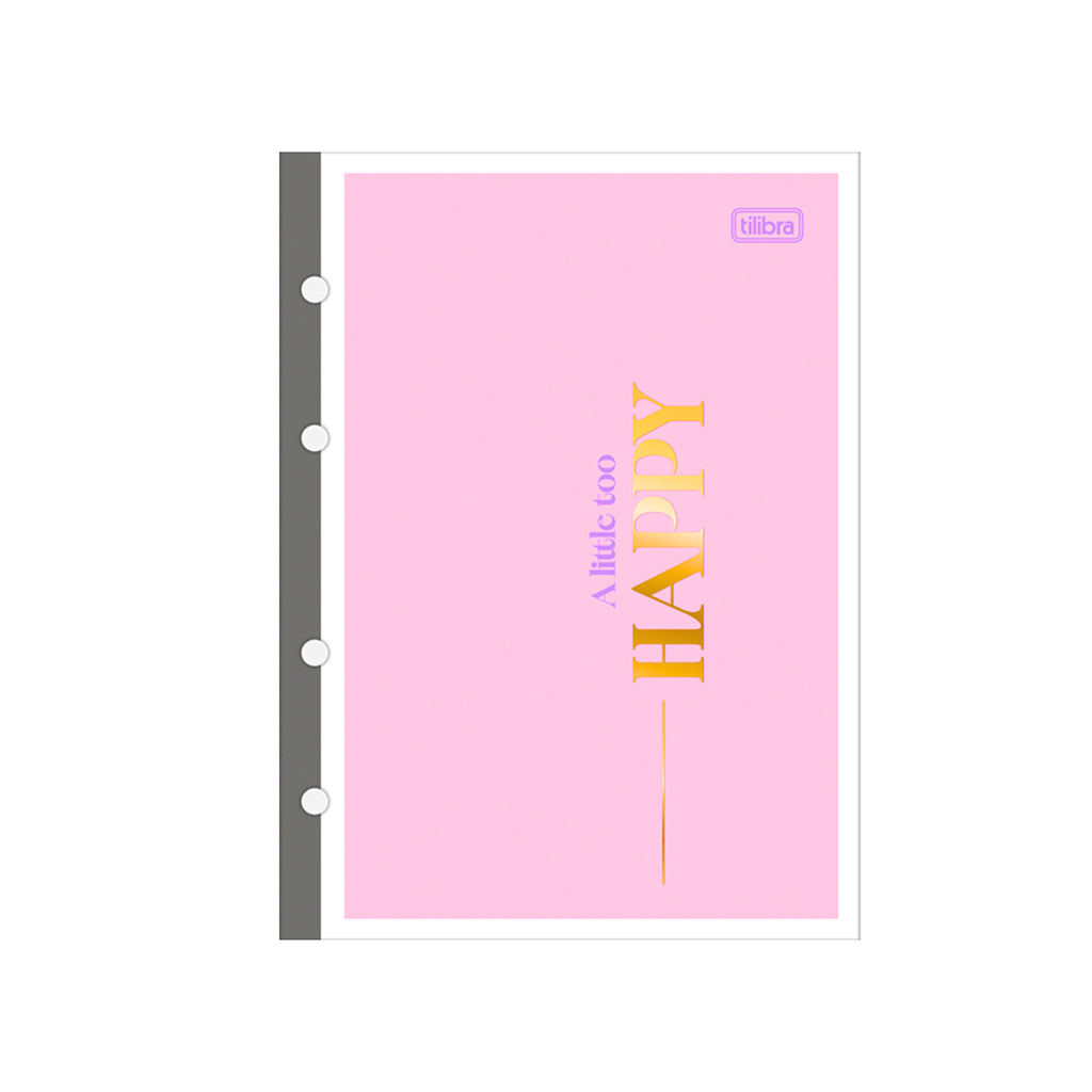 Refil Para Caderno Argolado Colegial (17,7x24,0cm) Happy 80fls- TILIBRA