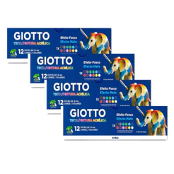 Kits Tinta Acrilica 6/12 Cores 15Ml Cada Cor - GIOTTO