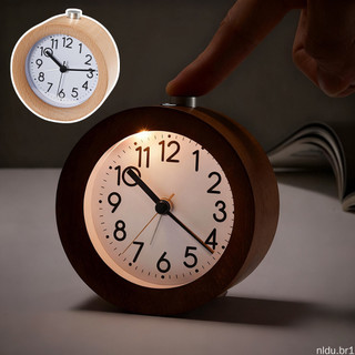 Relógio De Mesa Silencioso Com Luz De Fundo Elegante Decoração De Casa Para Cabeceira De Quarto De Escritório