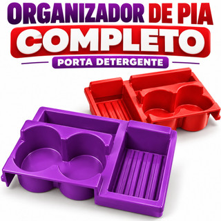 Porta Detergente Porta Esponja Bucha Organizador de Pia Cozinha Compacto Multiuso