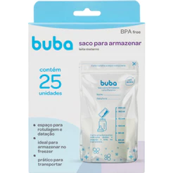 Saco Para Armazenar Leite Materno 200ml Buba