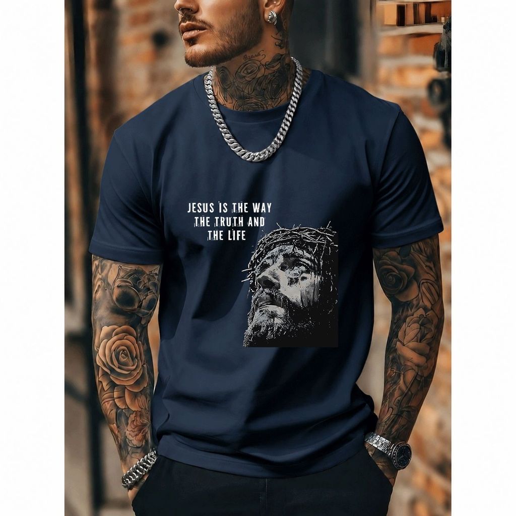 [Premium Algodão Puro]CA Camiseta Oversized Streetwear Masculina e Feminina, Estampa de Jesus, Algodão 100%, Estilo Casu