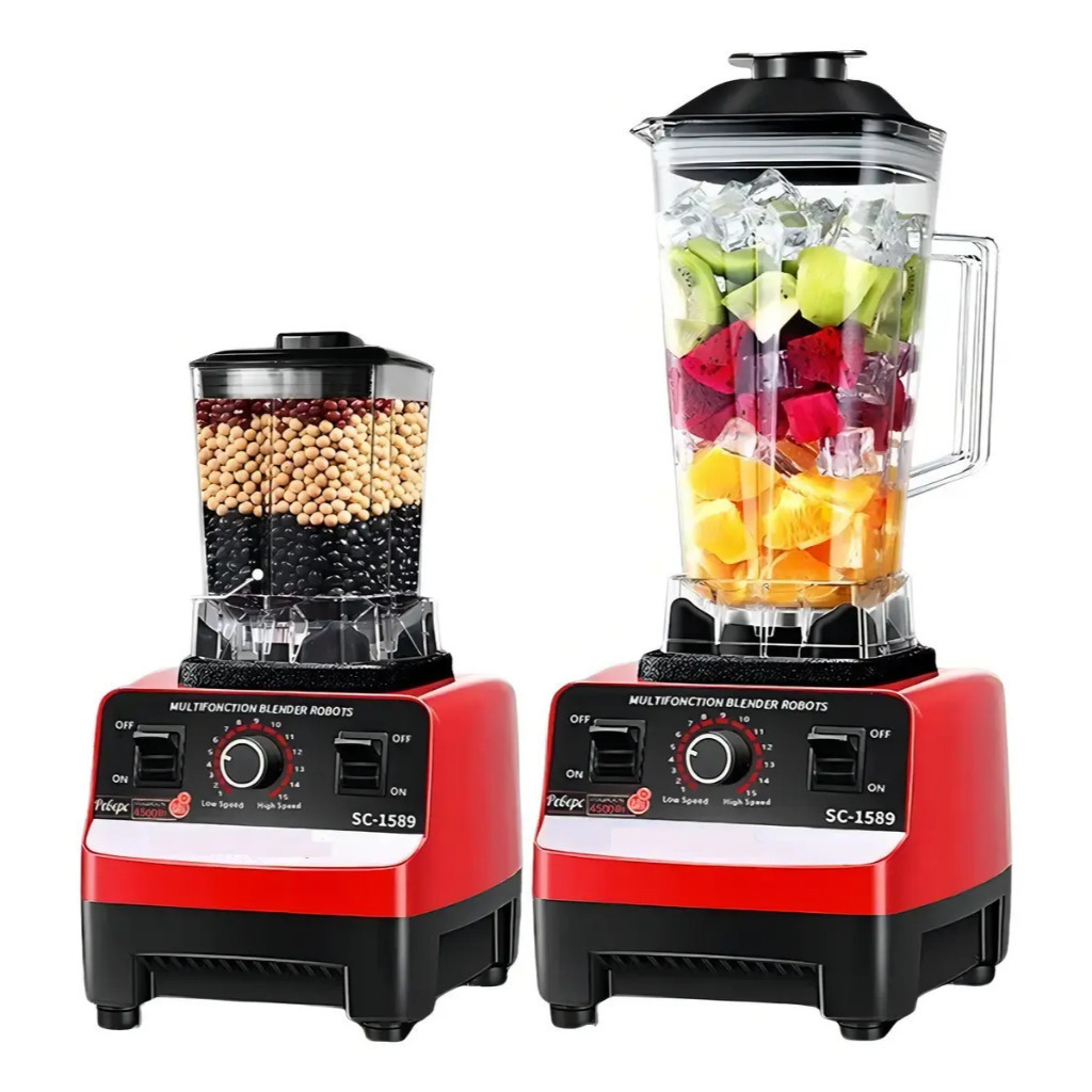 Liquidificador DNONA 1500W Blender YQ7250 Alta Rotação Cor Vermelho