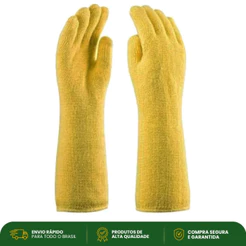 Luva Kevlar 40cm Alta Temperatura 250°C Promat Luvamac 1511 1 Par Proteção