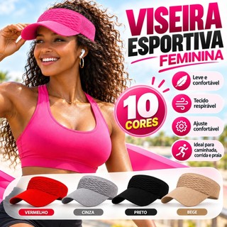 Viseira Praia Franzida de Tecido Ajustável Super Confortável e Leve Moda Verão -- VISEIRA MZ001