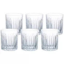 Jogo de Copos de Vidro Transparente 330ml 6 Peças Haus Concept Imperial