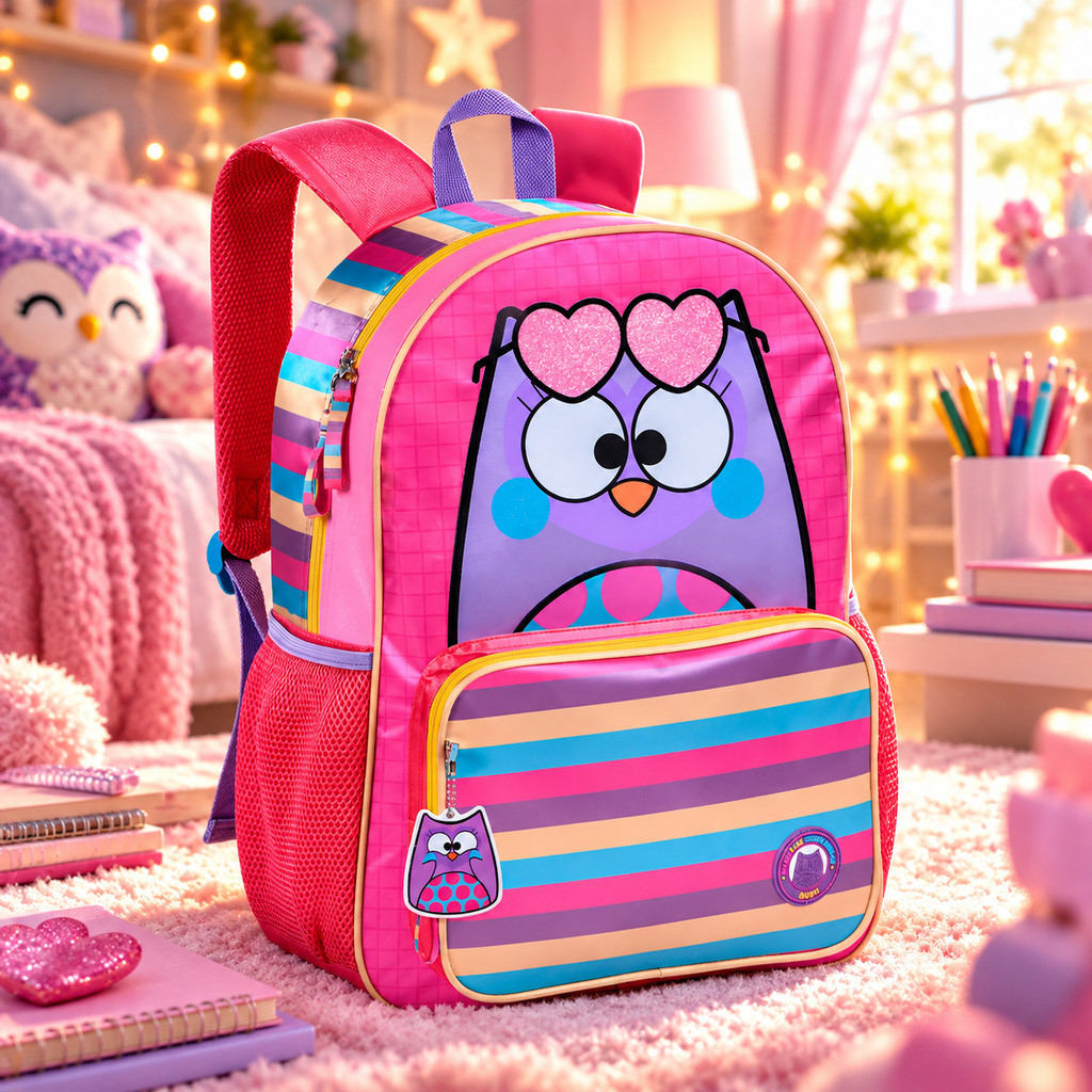 Mochila Escolar Infantil Bubu E As Corujinhas Oficial Escolar Reforçada 17 L Original