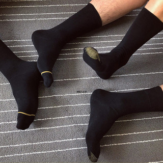 Homens meias formais dedos dourados linha Mid-Tube negócios meias de algodão terno meias casuais negócios casuais