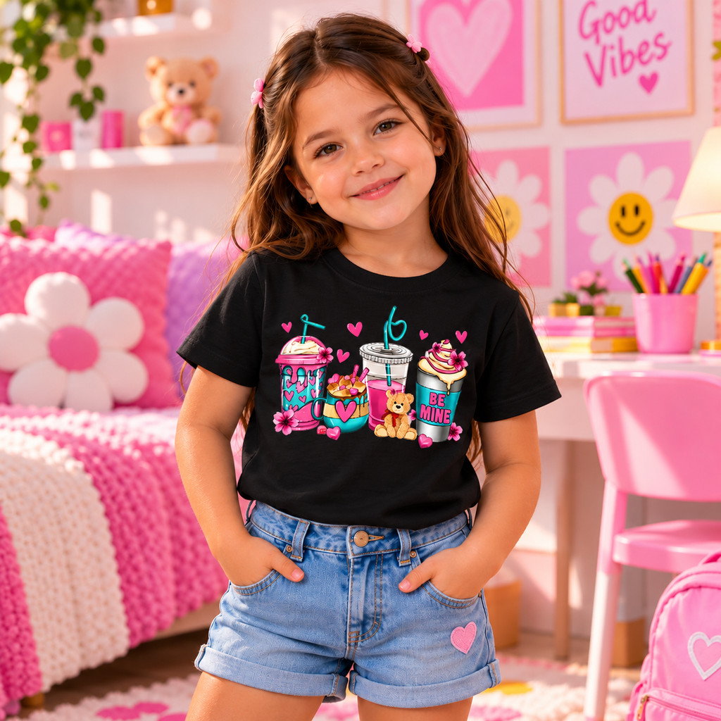 Camiseta Infantil Estampada Moda Blogueira Algodão Delicada