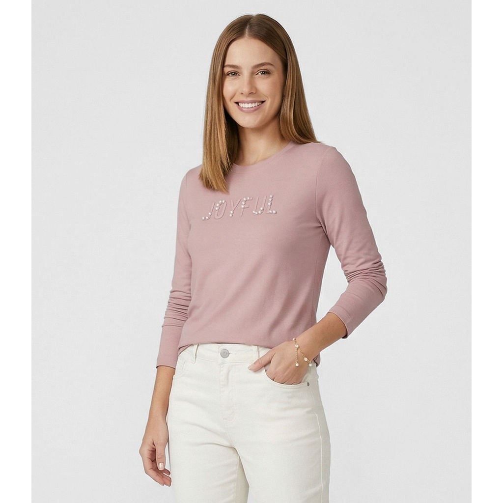 Blusa Feminina Manga Longa Viscose Endless Rosa