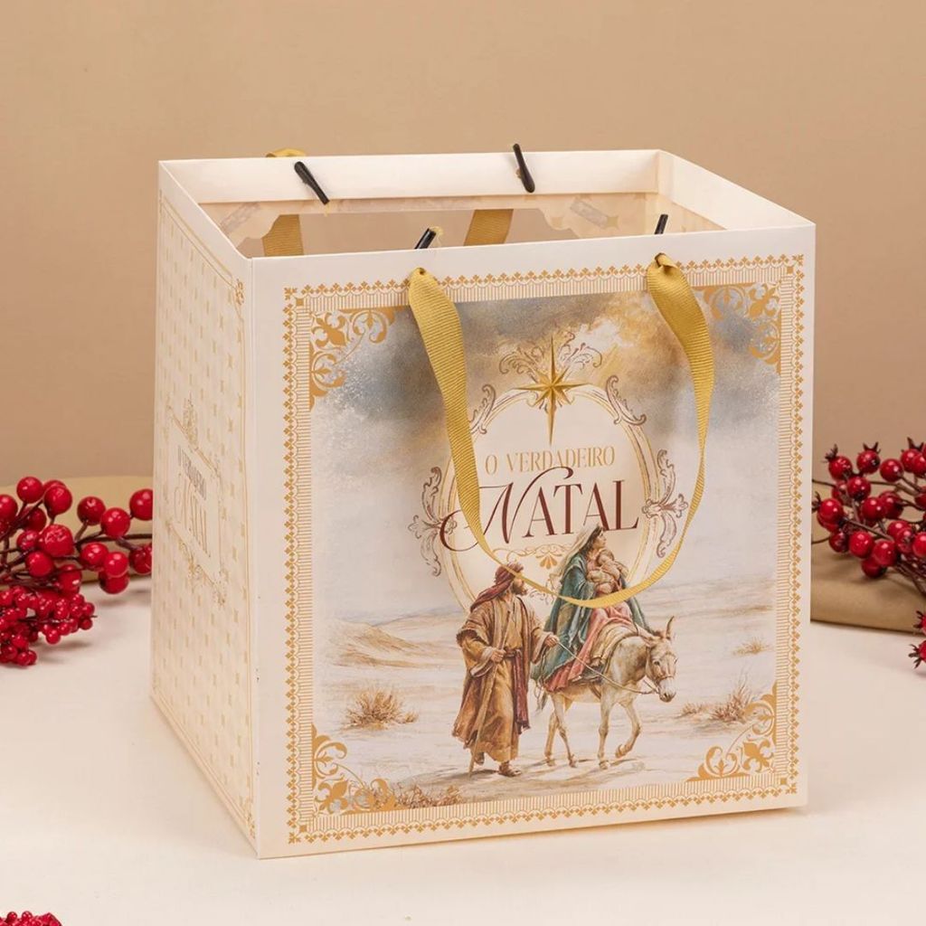 10 SACOLA MÉDIA COM VISOR 23X20X22 VERDADEIRO NATAL 6378 (JANGO NATAL 2026) — imagem 2 de 2