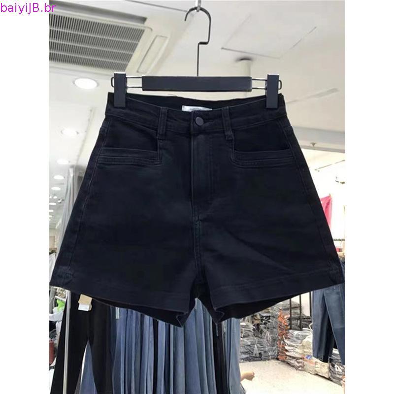 short alfaiataria feminino short alfaiataria feminino plu size Plus Size Preto Cintura Alta Denim Shorts Mulheres Verão