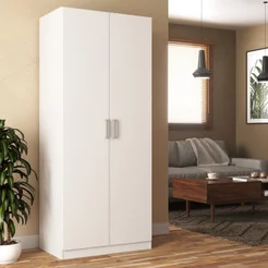 Guarda Roupa Monarca 2 Portas Branco Branco