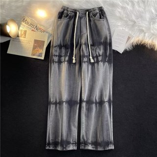 Simples outono masculino na moda lavado novo estilo calças japonesas na moda juventude Popular em linha reta solta Jeans