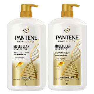 Kit Shampoo e Condicionador Pantene Pro-V Science Molecular Bond Repair 1 Litro