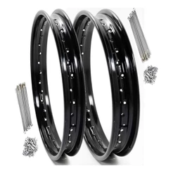 Par Folha Aro 18 Aço Preto + Jogo Raio Cromado 4mm CG Today Titan 125 95/99 Freio Tambor