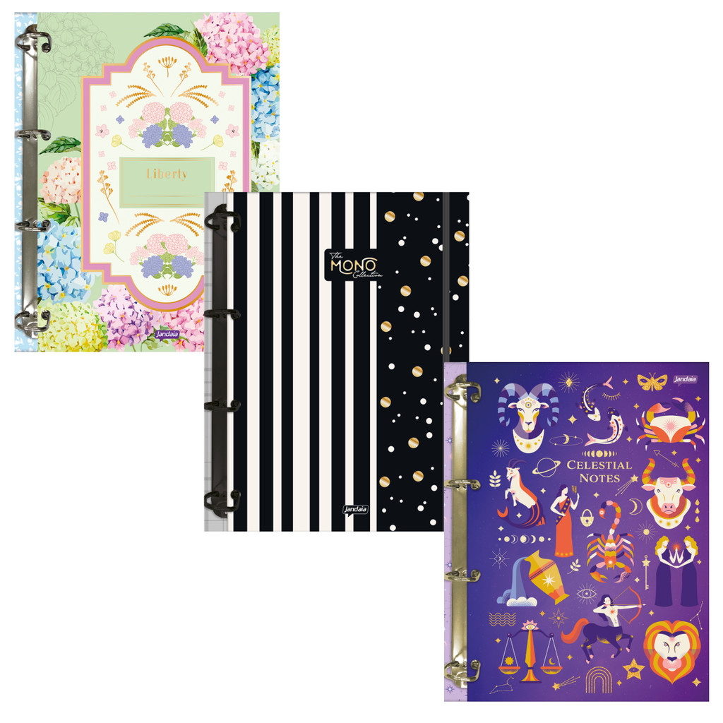 Caderno Argolado Colegial 80 Folhas 90g/m²-JANDAIA
