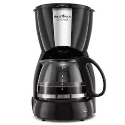 Cafeteira Britânia CP15 Vidro Preto com Inox