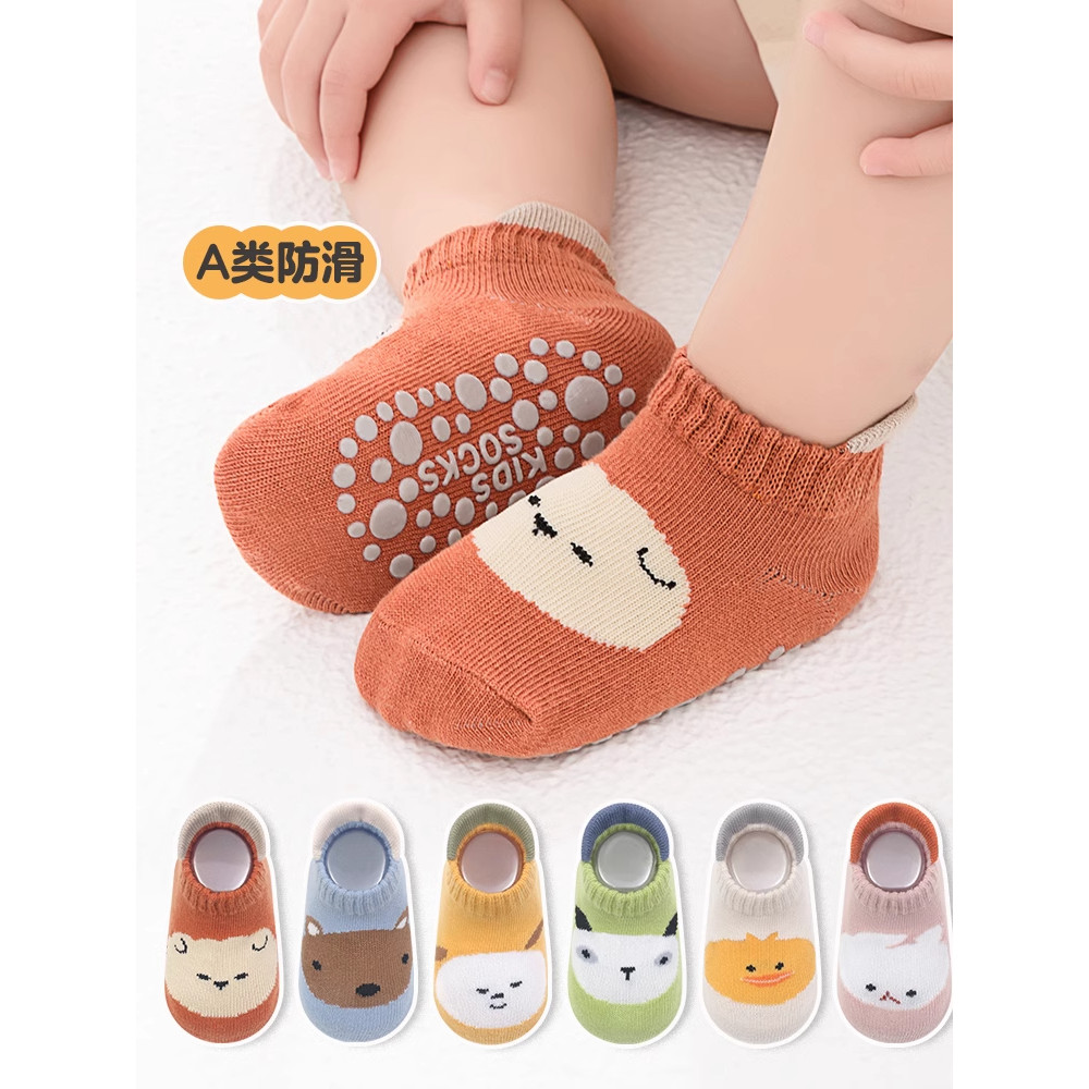 Meias de chão para bebês, primavera outono, estilo fino, algodão puro, meninos, meninas, crianças, bebê, interior, antid
